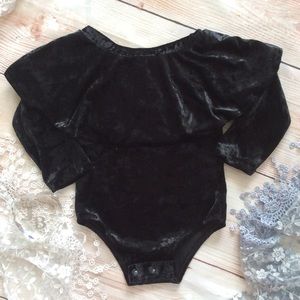 Boutique Baby Girl Black Velvet